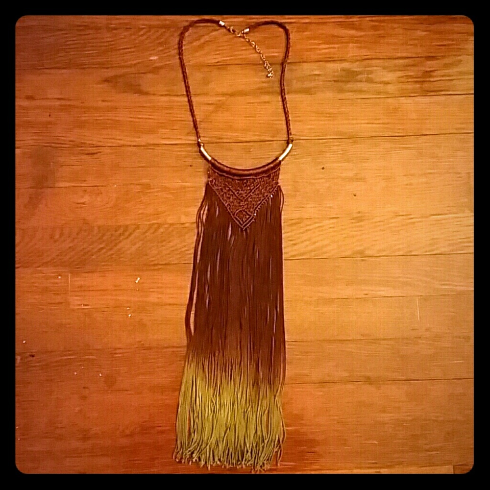 ombre macrame earthbound necklace